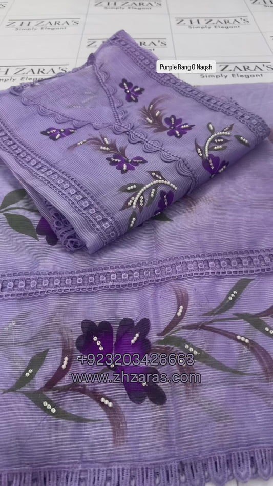 Purple Rang O Naqsh 2pc