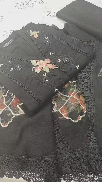 Black Khaddar 3pc