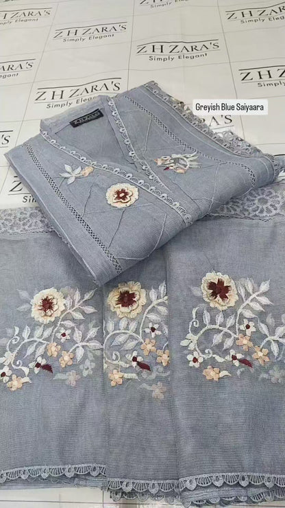 Greyish Blue Saiyaara 2pc