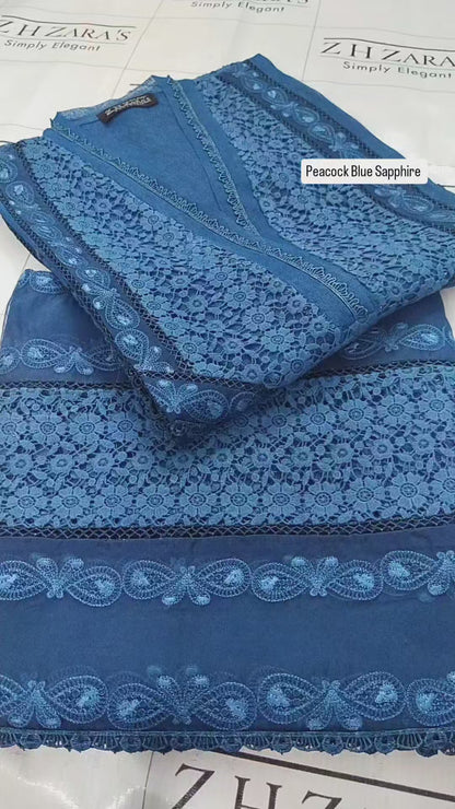 Peacock Blue Sapphire 2pc
