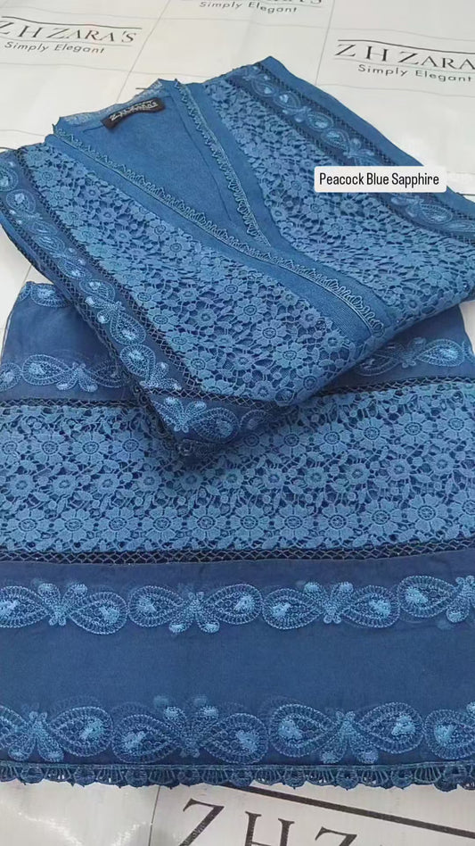 Peacock Blue Sapphire 2pc