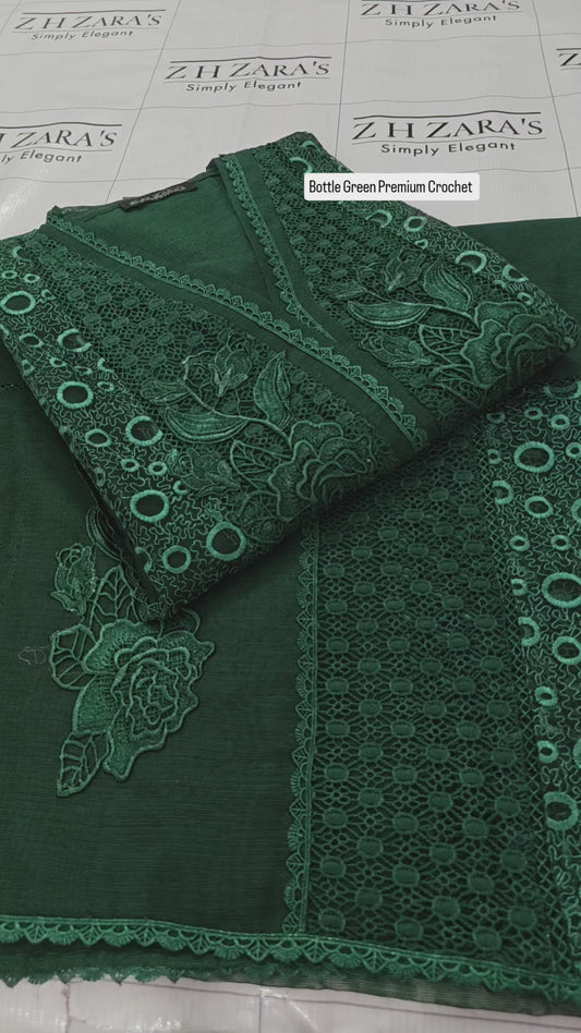 Bottle Green Premium Crochet 2pc