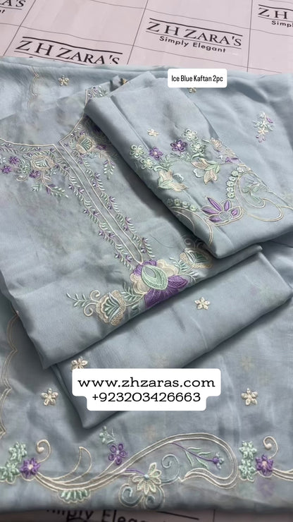 Ice Blue Kaftan 2pc