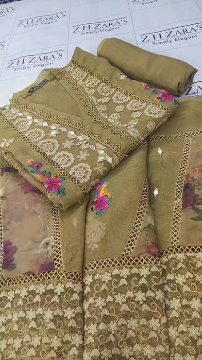 Dhani Digital Embroidery 3pc