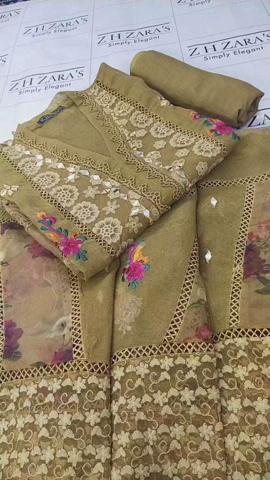 Dhani Digital Embroidery 3pc