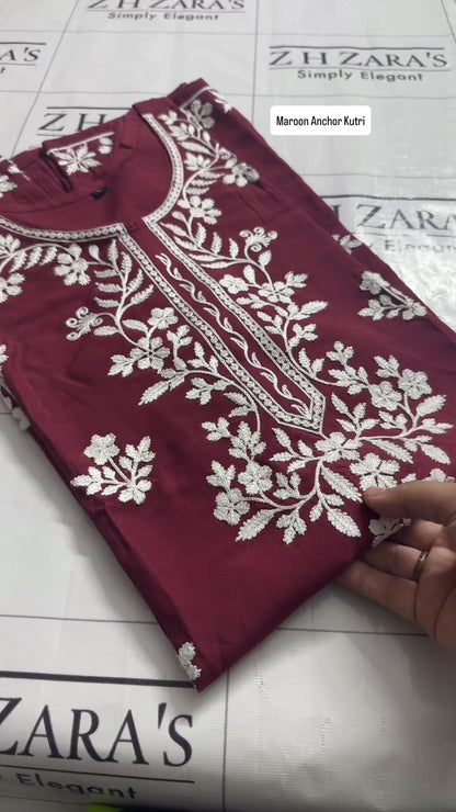 Maroon Anchor Kurti