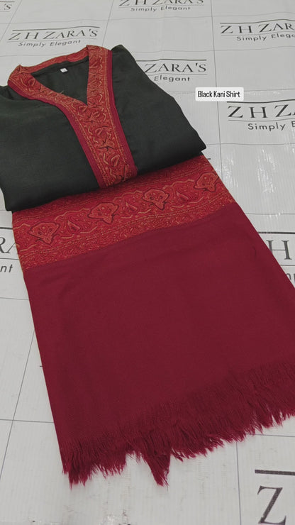 Black Kani Shirt Stitched