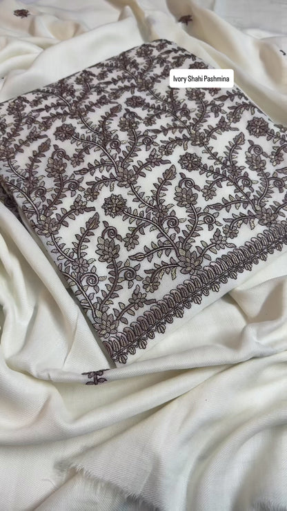 Ivory Shahi Pashmina 3pc