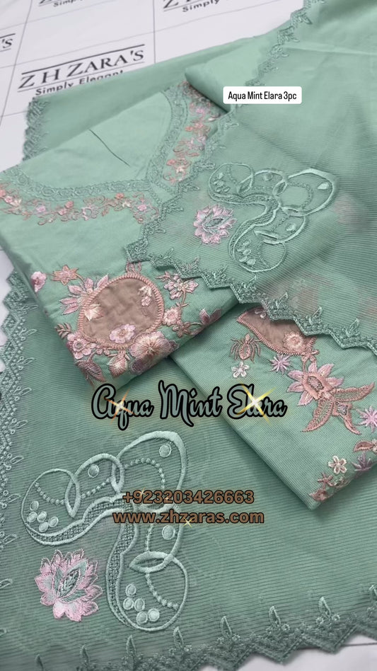 Aqua Mint Elara 3pc
