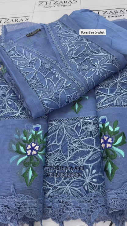 Ocean Blue Crochet 3pc