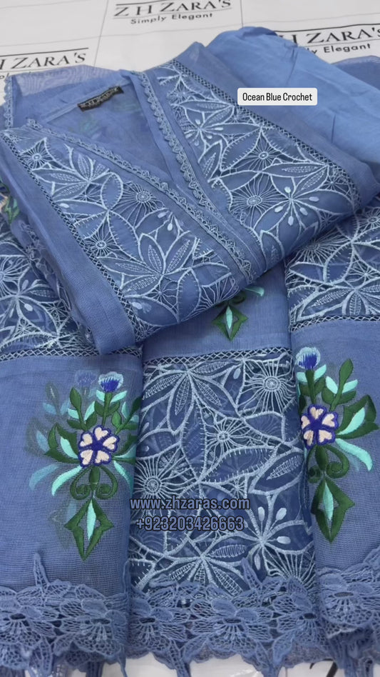 Ocean Blue Crochet 3pc