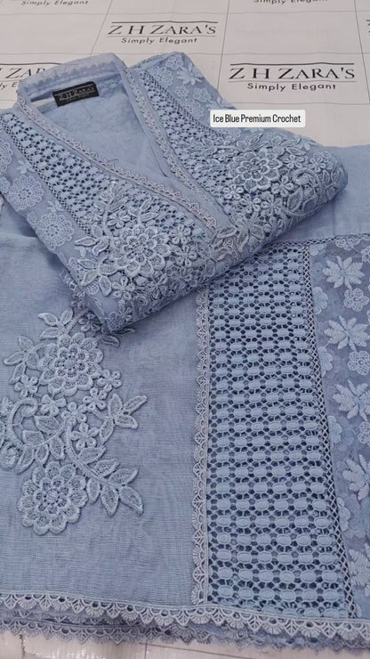 Ice Blue Premium Crochet 2pc