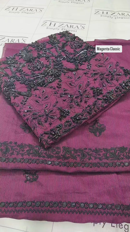 Classic Magenta Hand Embellished