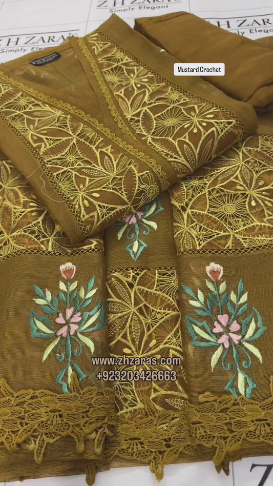 Mustard Crochet 3pc