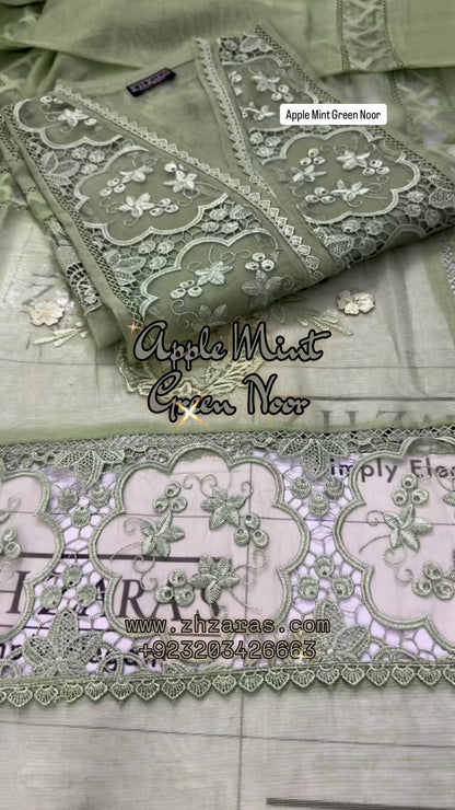 Apple Mint Green Noor 2pc
