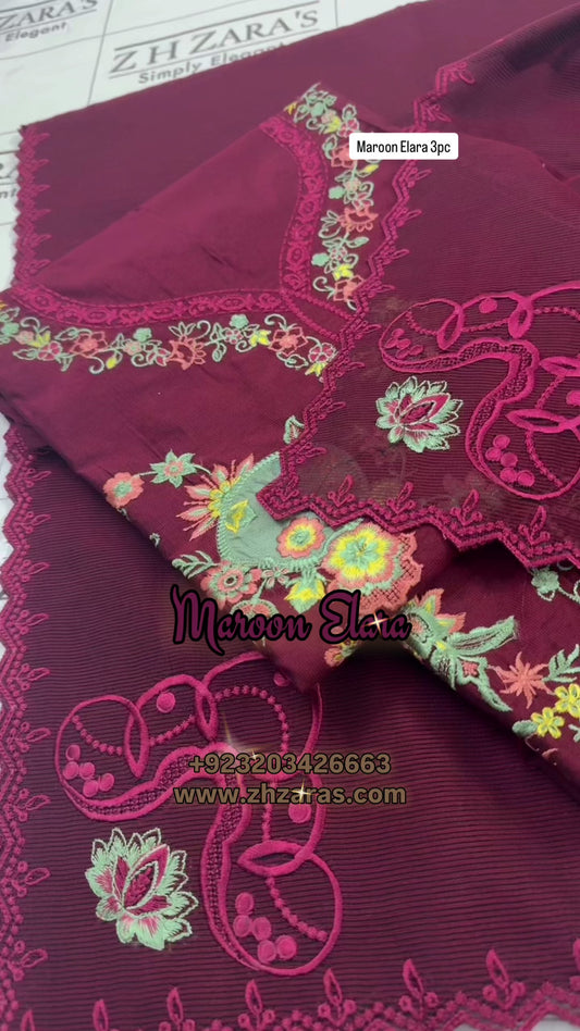 Maroon Elara 3pc