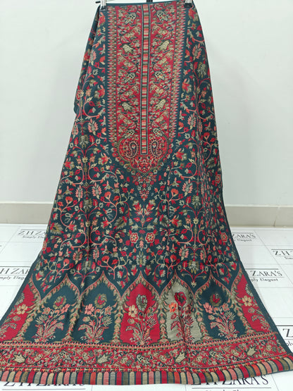 Charcoal Grey Taj Kani Pashmina 3pc