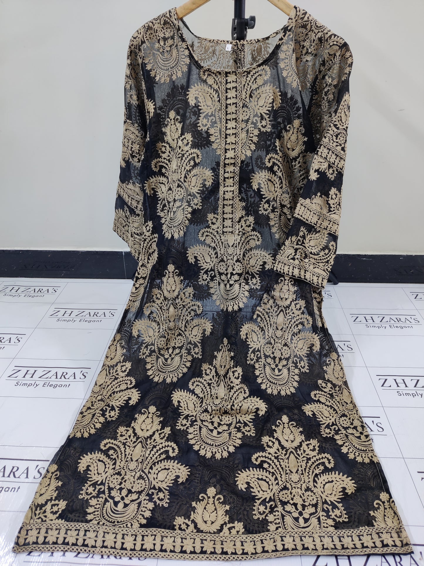 Black Foan Stitched 2pc