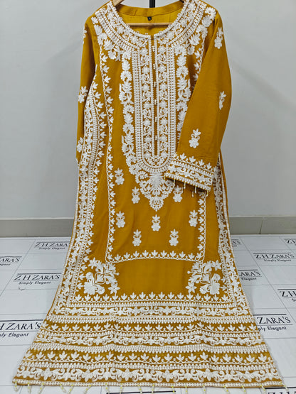 Mustard Roshi Kaftan 2pc