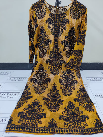 Mustard Black Stitched 2pc
