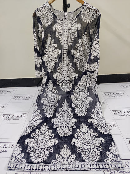 Navy Blue White Stitched 2pc