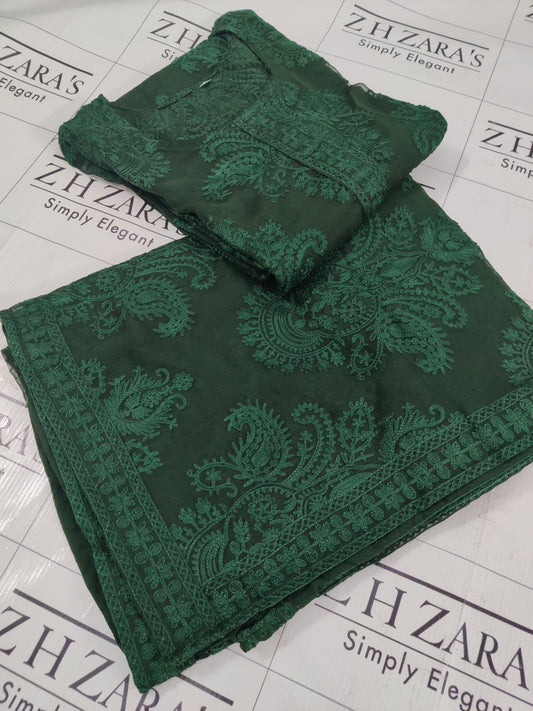 Bottle Green Stitched 2pc