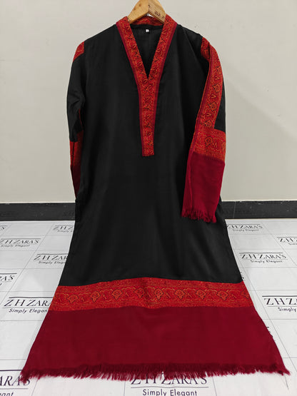 Black Kani Shirt Stitched