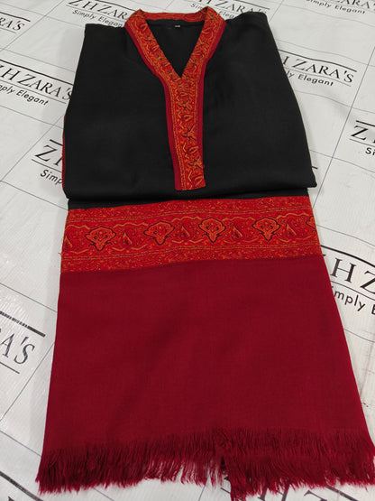 Black Kani Shirt Stitched