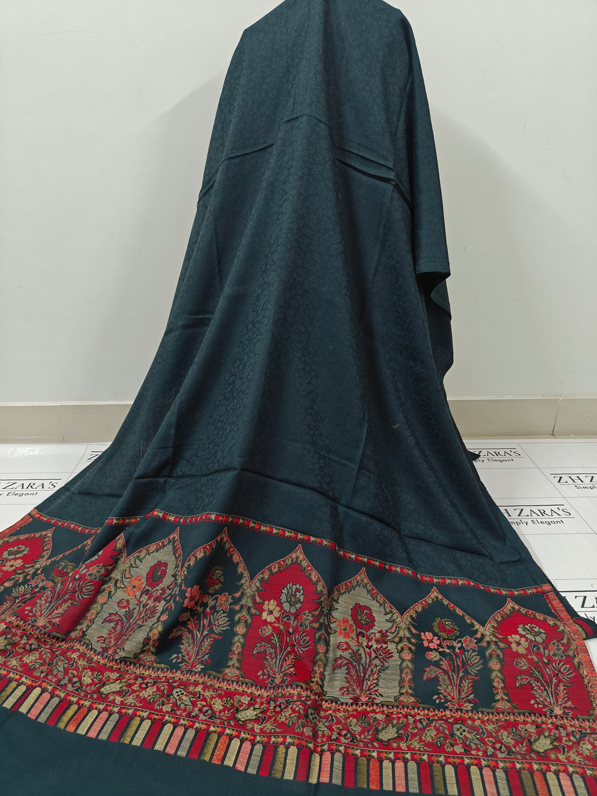Charcoal Grey Taj Kani Pashmina 3pc