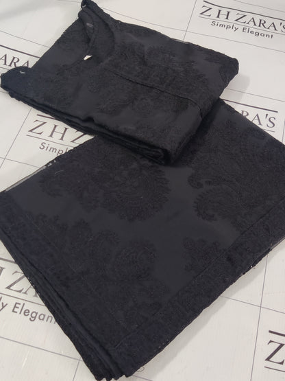 Black Stitched 2pc